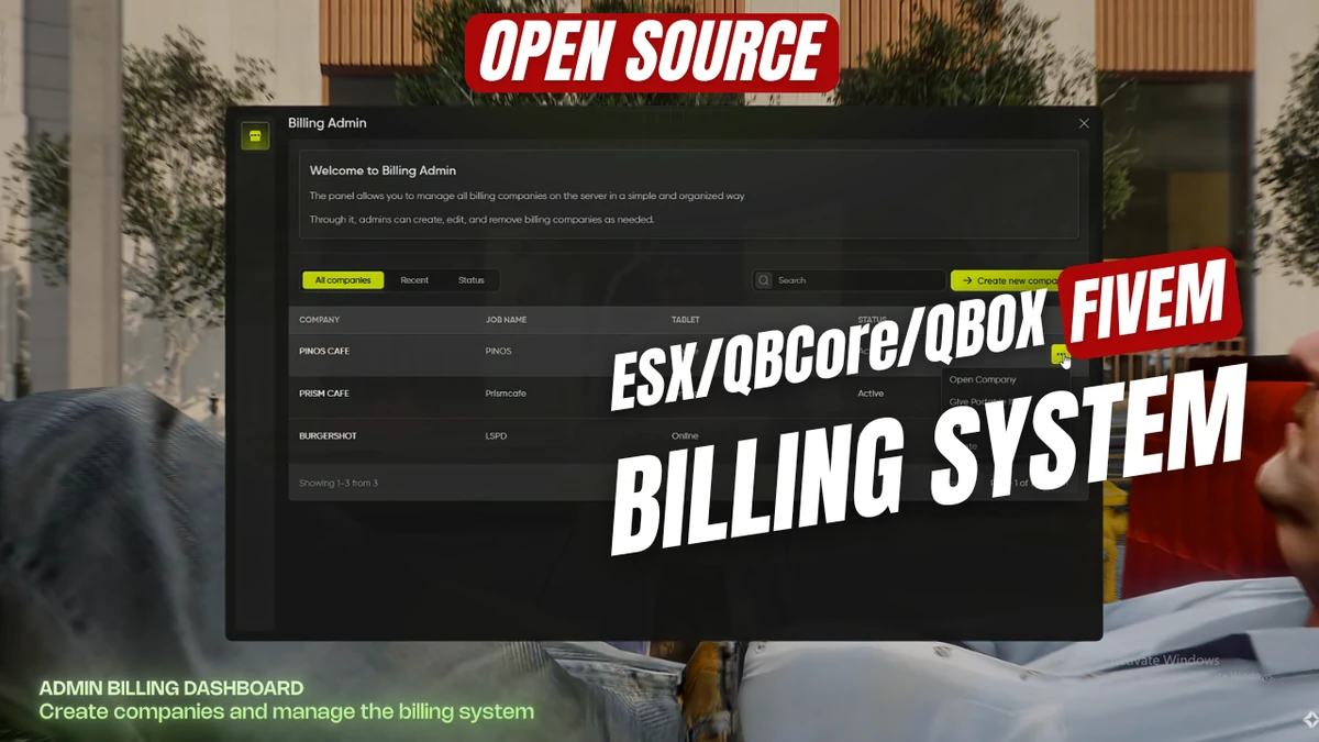 Billing System FiveM | Open Source (ESX / QBCore / QBOX)